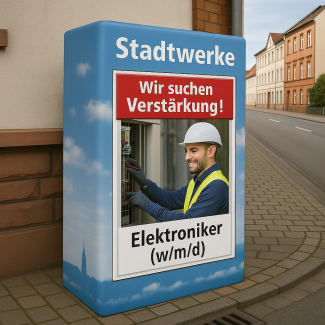 Hintergrund Anwendungsbeispiel - Flexibel werben und informieren