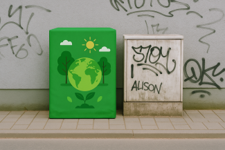 Hintergrund Anwendungsbeispiel - Schutzsystem für Stromkästen