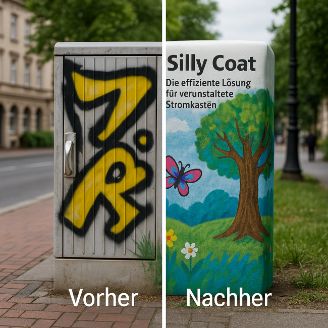 Hintergrund Anwendungsbeispiel - effiziente Lösung für verunstaltete Stromkästen