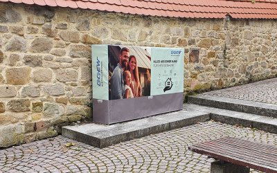 GGEW - Stromkasten mit Silly Coat Husse